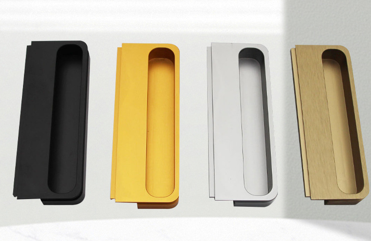 Aluminum alloy handles for kitchen cabinet doors and wardrobe doors