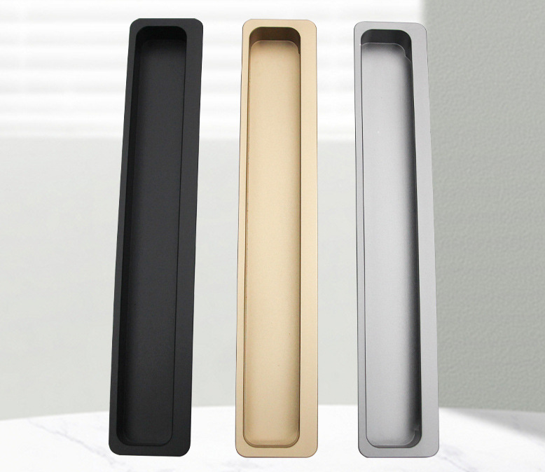 Invisible Concealed Handles for Sliding Doors, Aluminum Frame Grooved Recessed A